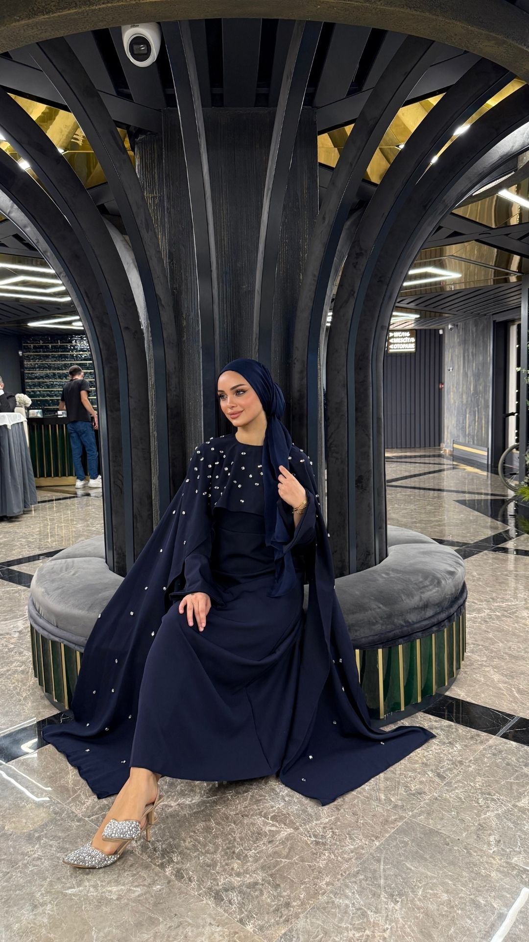 Valeria Taşlı Abiye Lacivert