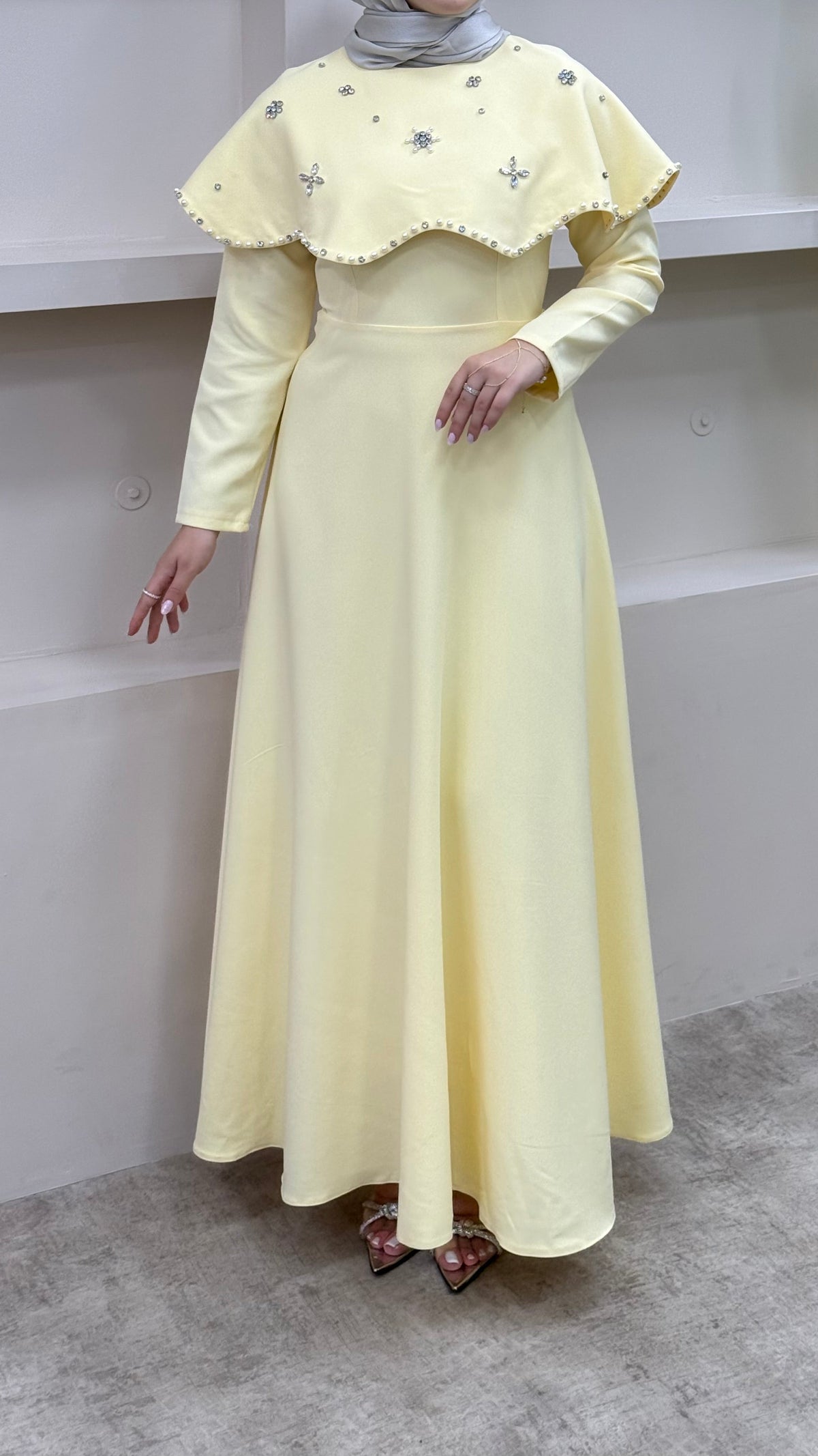 Vera Taşlı Abiye Sarı