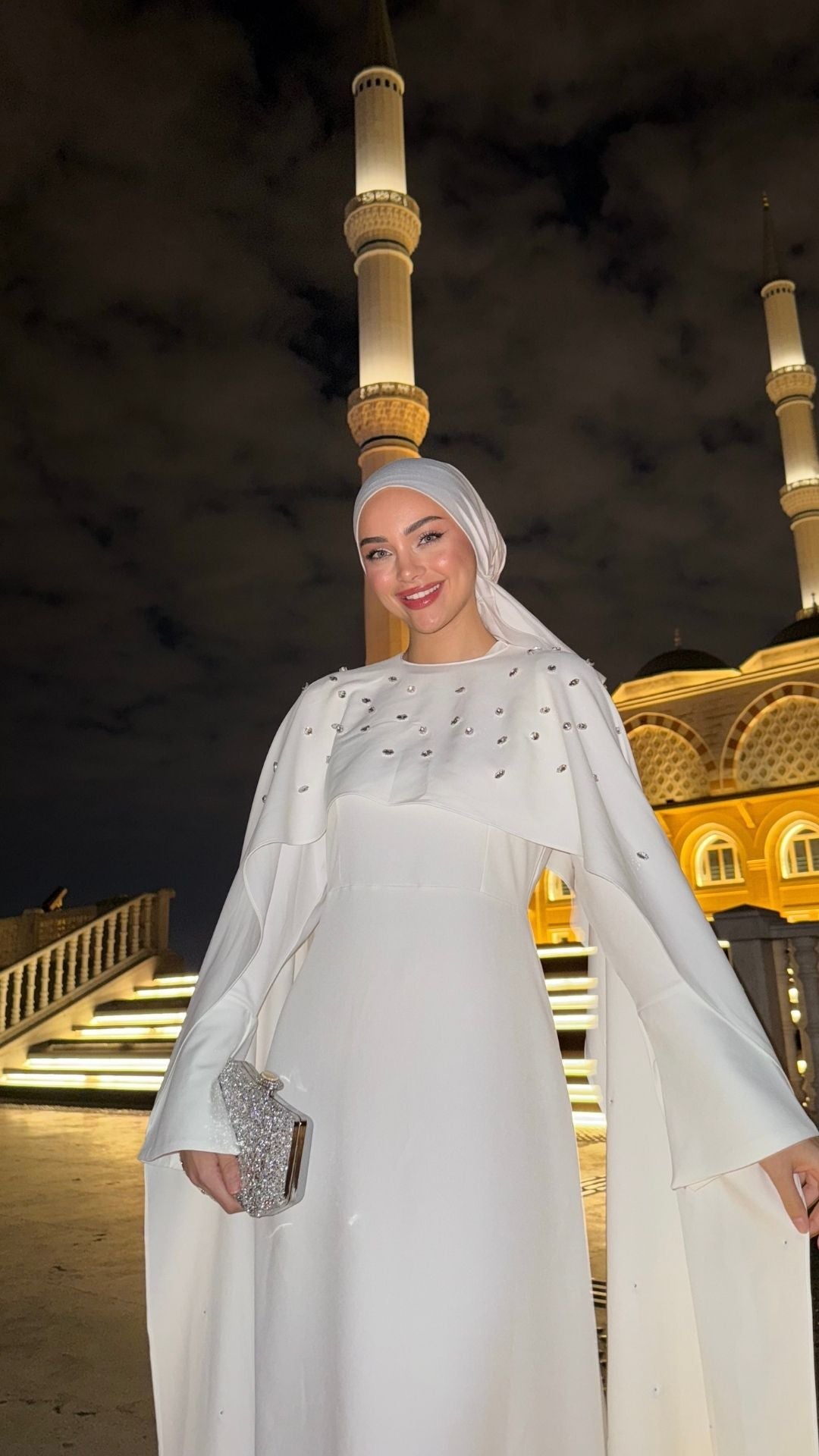 Valeria Taşlı Abiye Beyaz