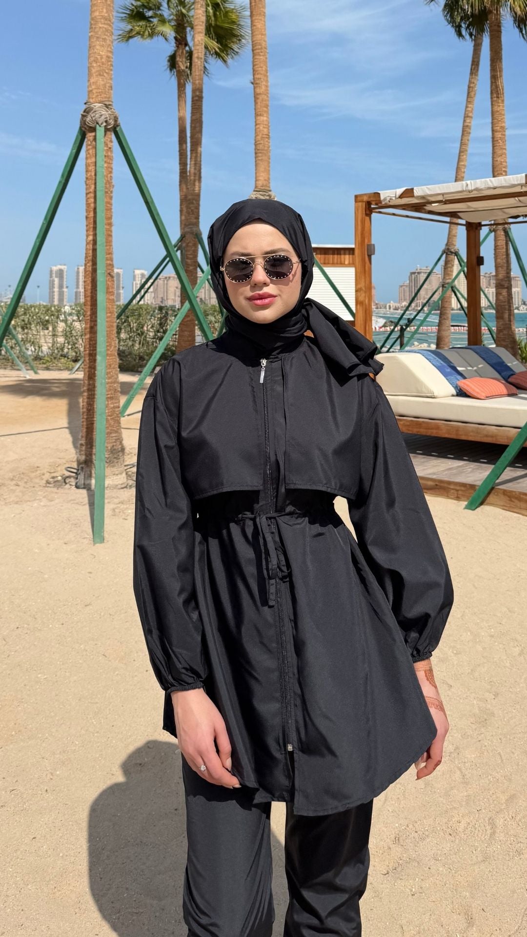 Roba Detaylı Tesettür Mayo Siyah