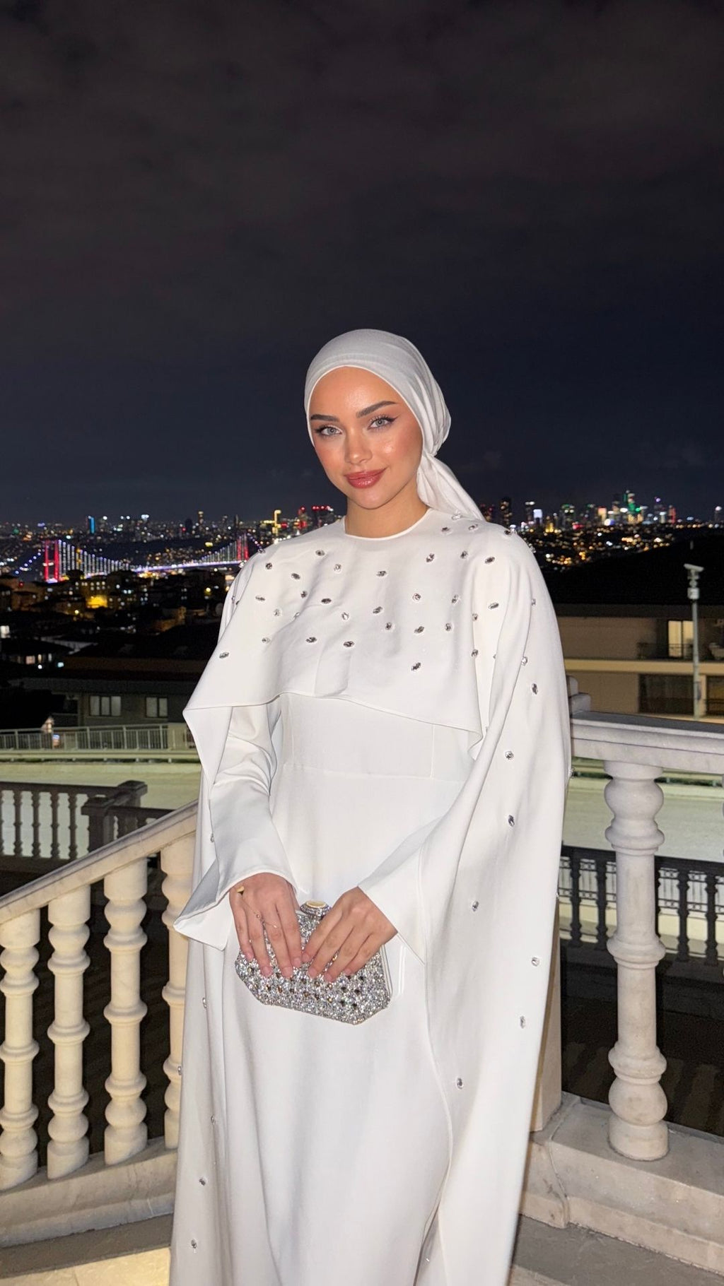 Valeria Taşlı Abiye Beyaz