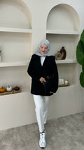 Yandan Kemer Detaylı Blazer Ceket Siyah