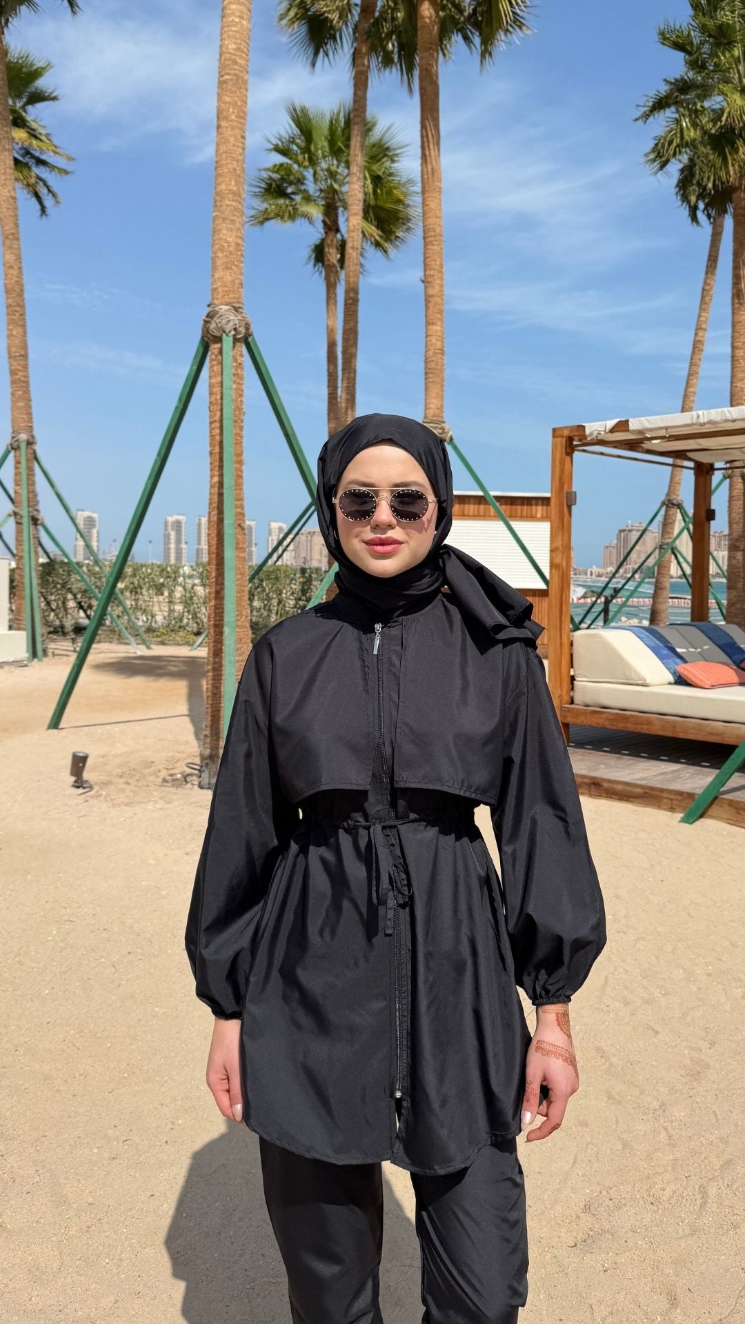 Roba Detaylı Tesettür Mayo Siyah