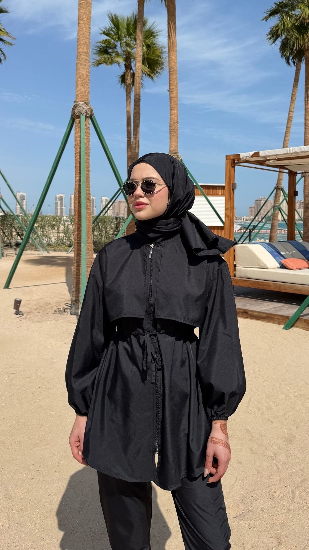 Roba Detaylı Tesettür Mayo Siyah