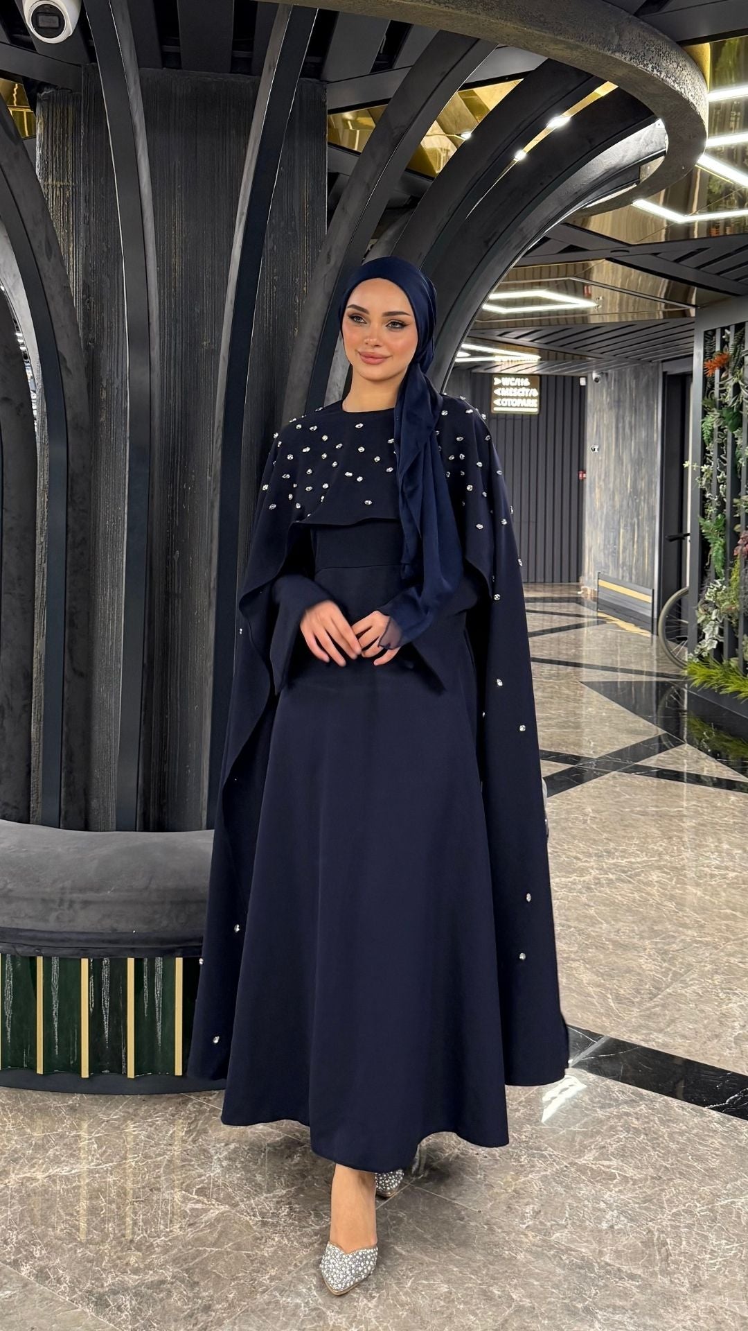 Valeria Taşlı Abiye Lacivert