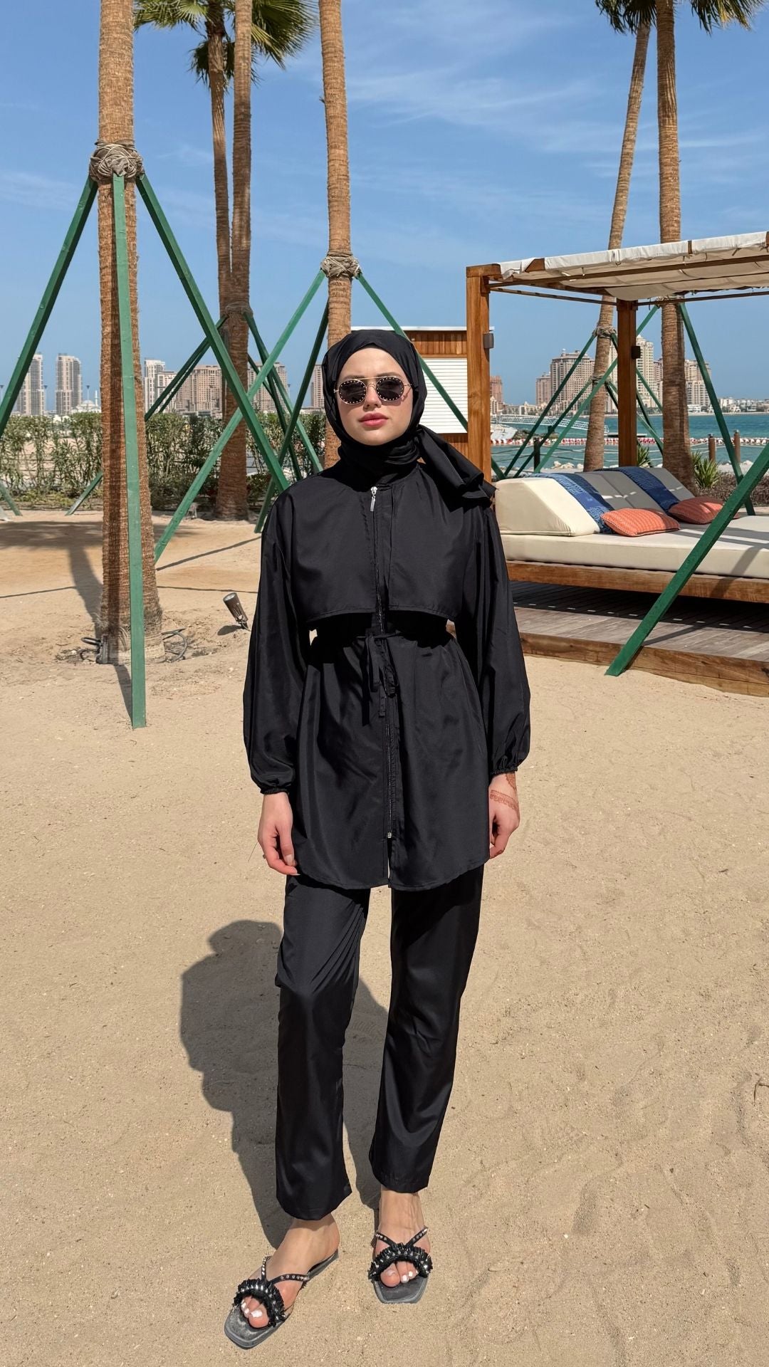 Roba Detaylı Tesettür Mayo Siyah