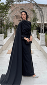 Serena Taşlı Abiye Siyah