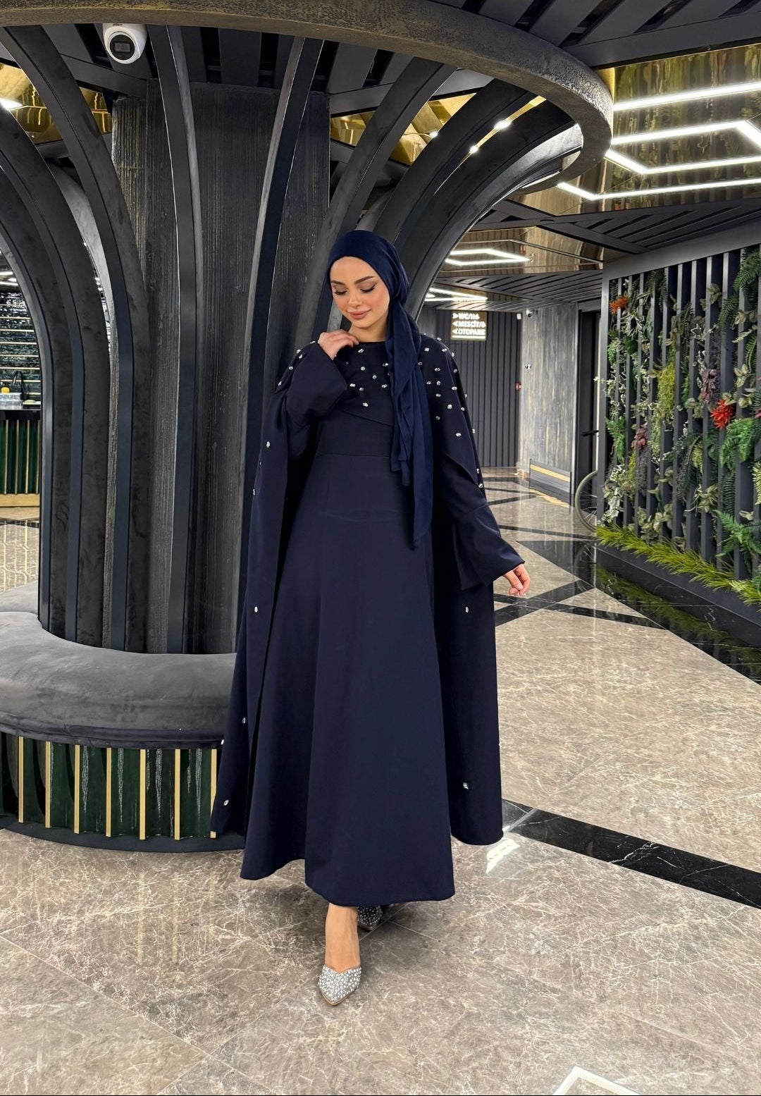 Valeria Taşlı Abiye Lacivert