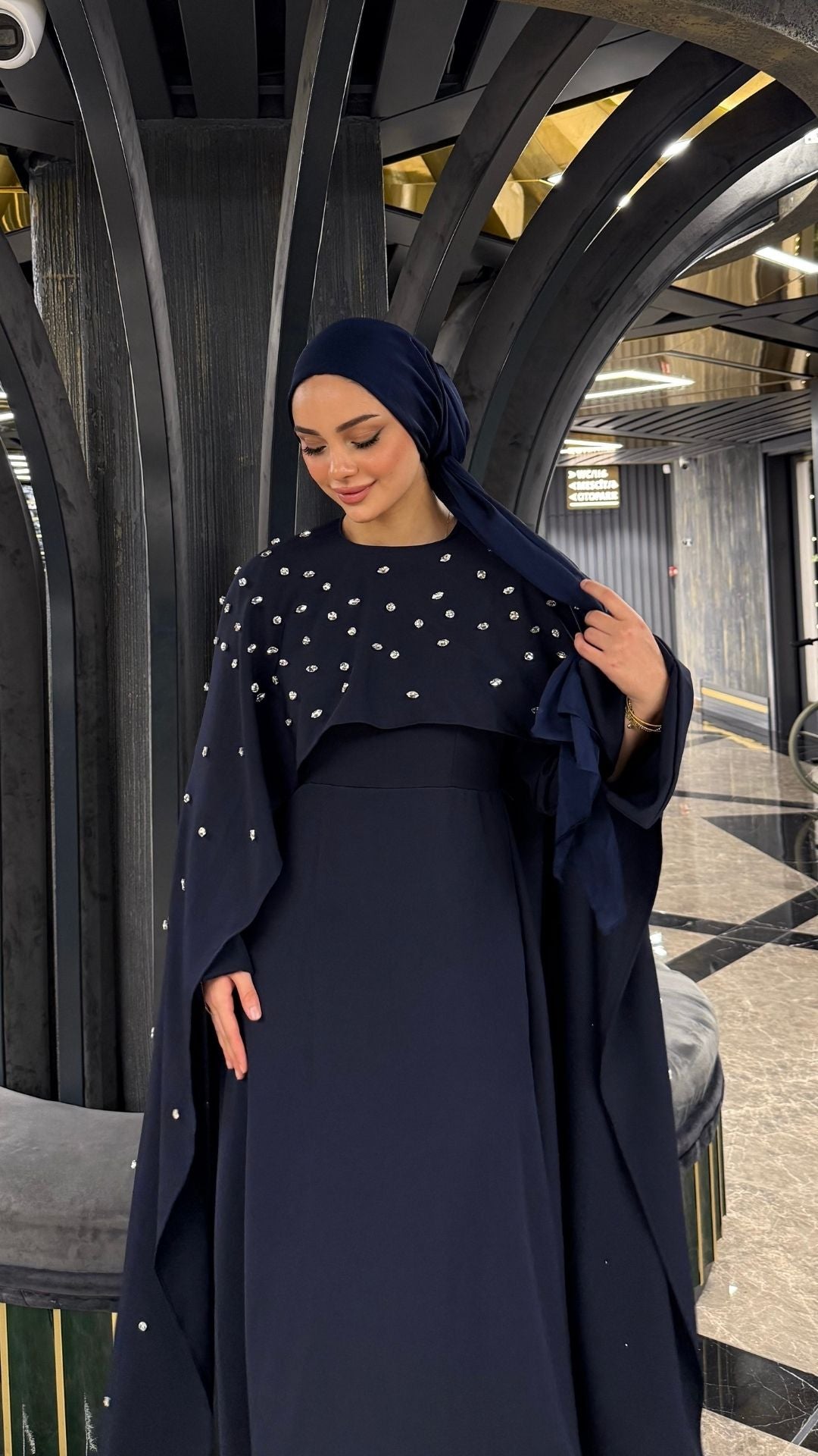 Valeria Taşlı Abiye Lacivert
