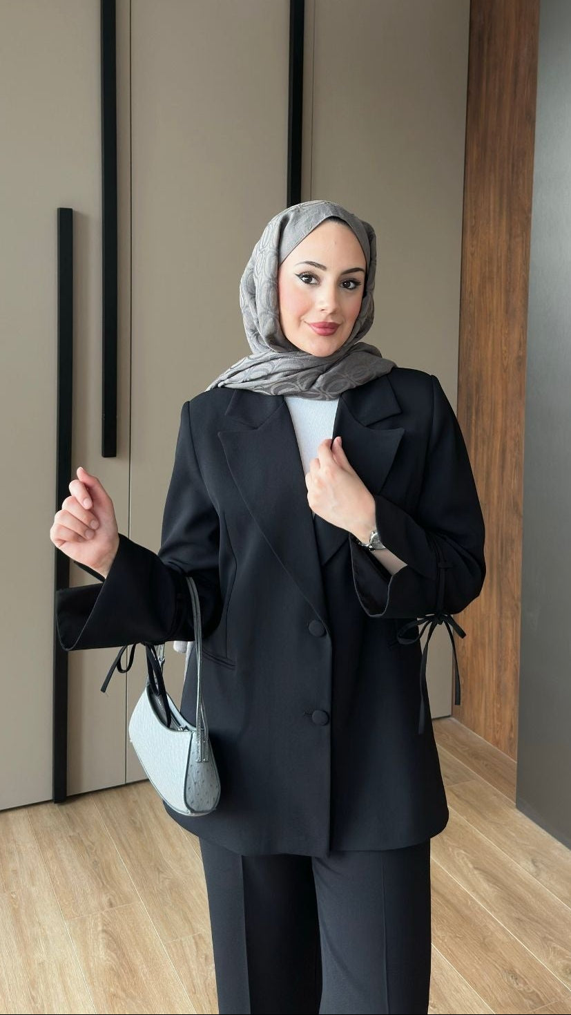 Hira Blazer Takım Siyah