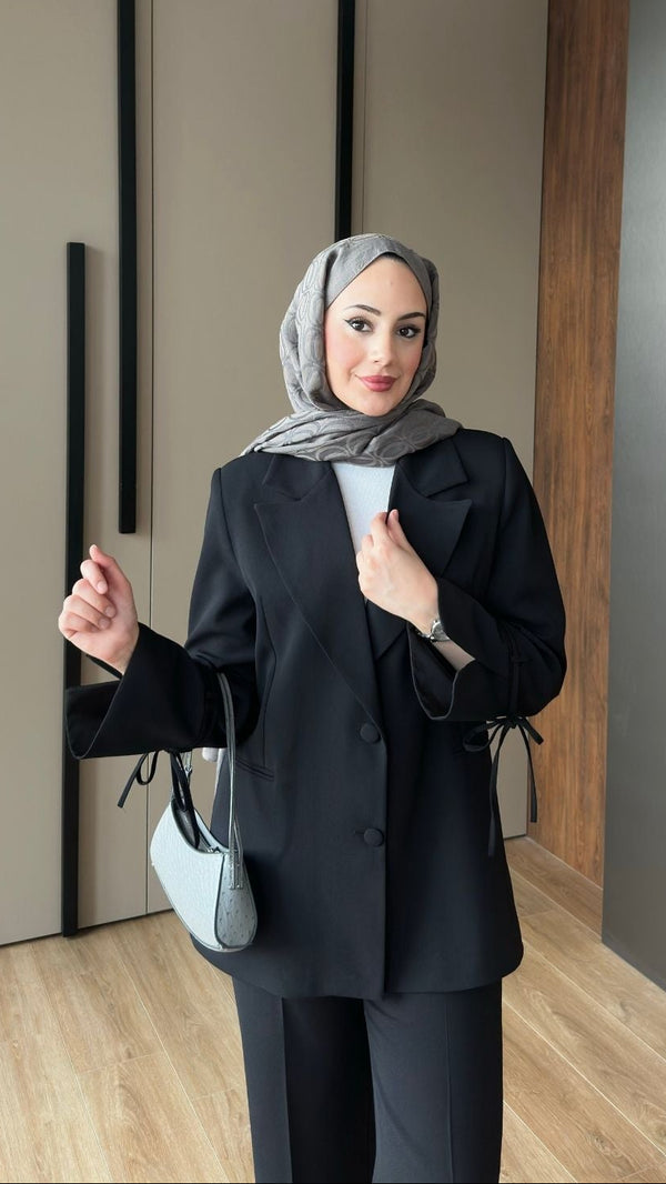 Hira Blazer Takım Siyah