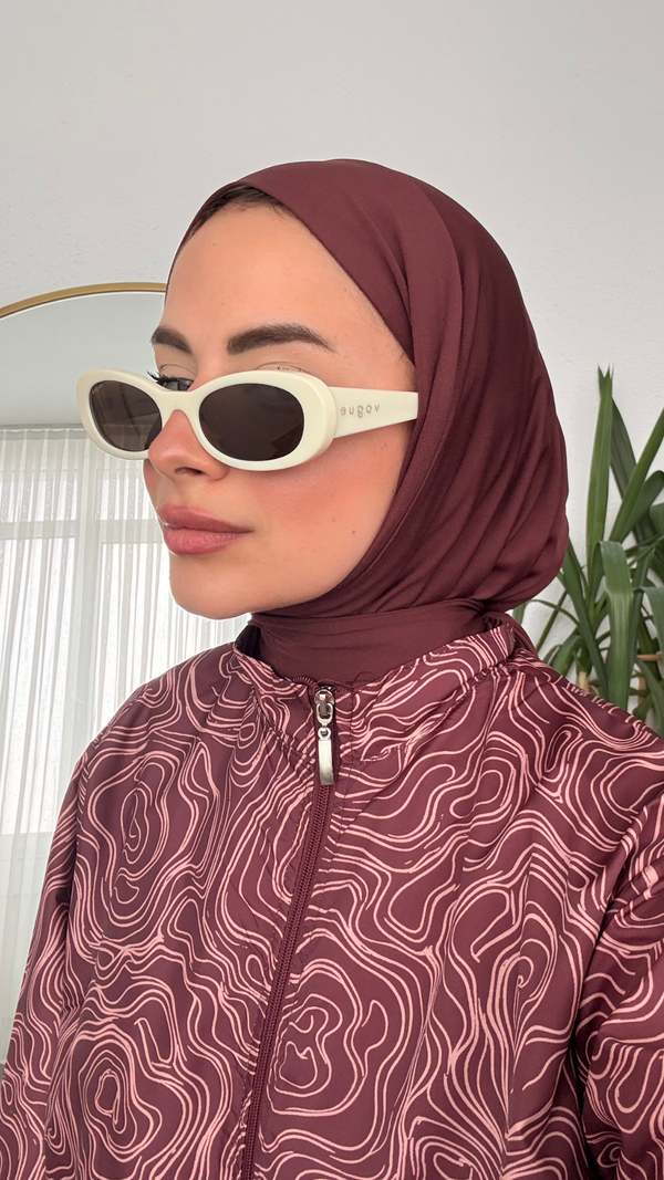 Tam Kapalı Tesettür Yüzücü Bone Bordo