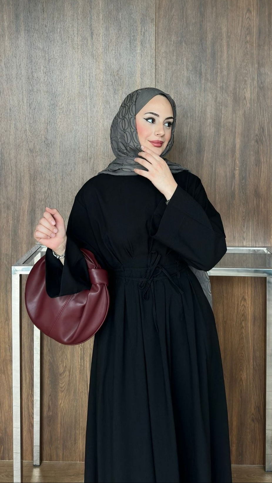 Çift Kuşaklı Elbise Siyah