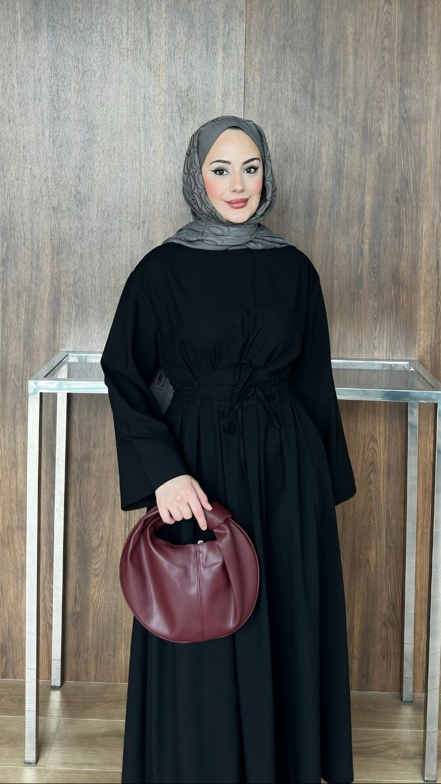 Çift Kuşaklı Elbise Siyah