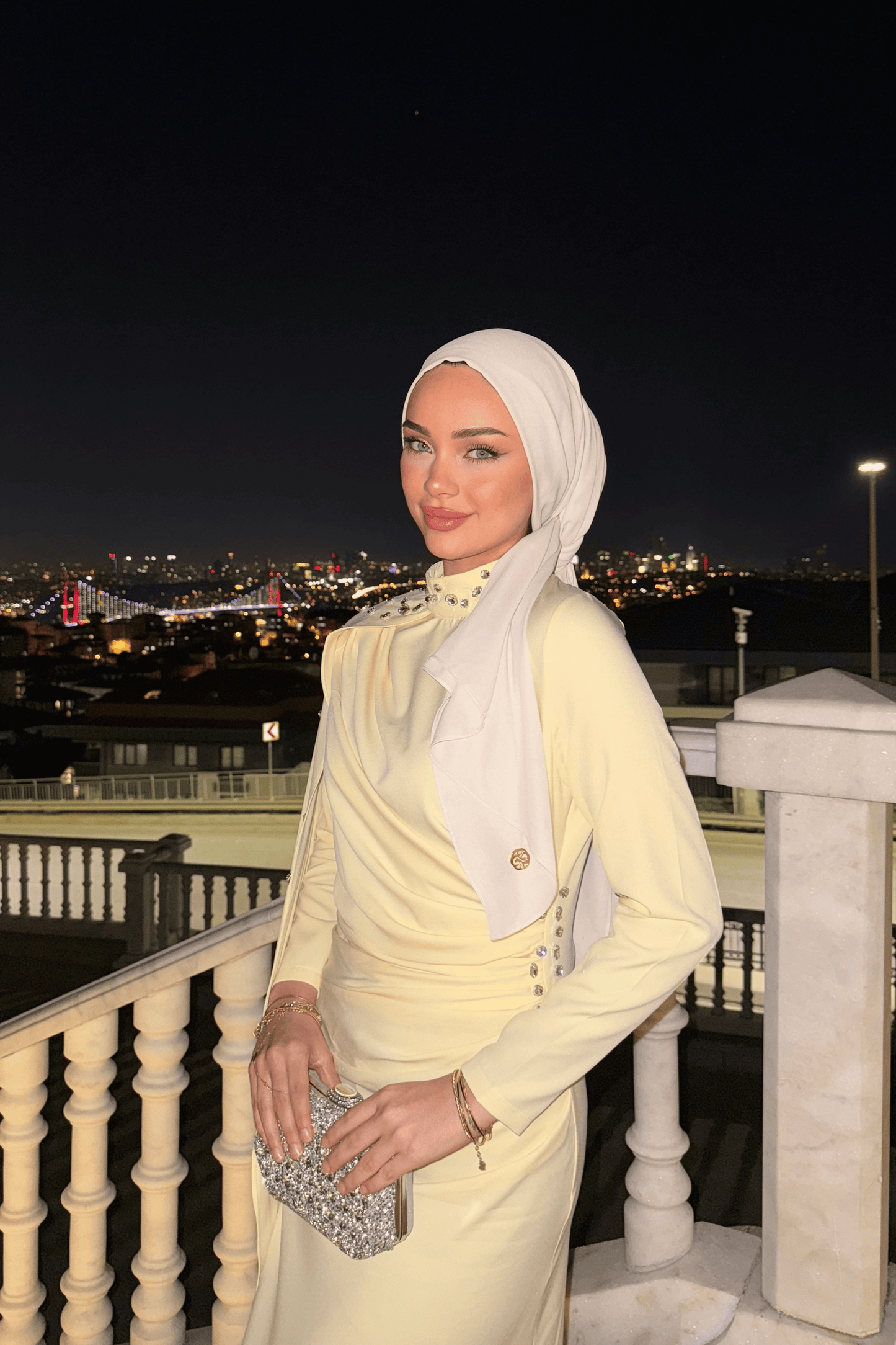 Serena Taşlı Abiye Sarı