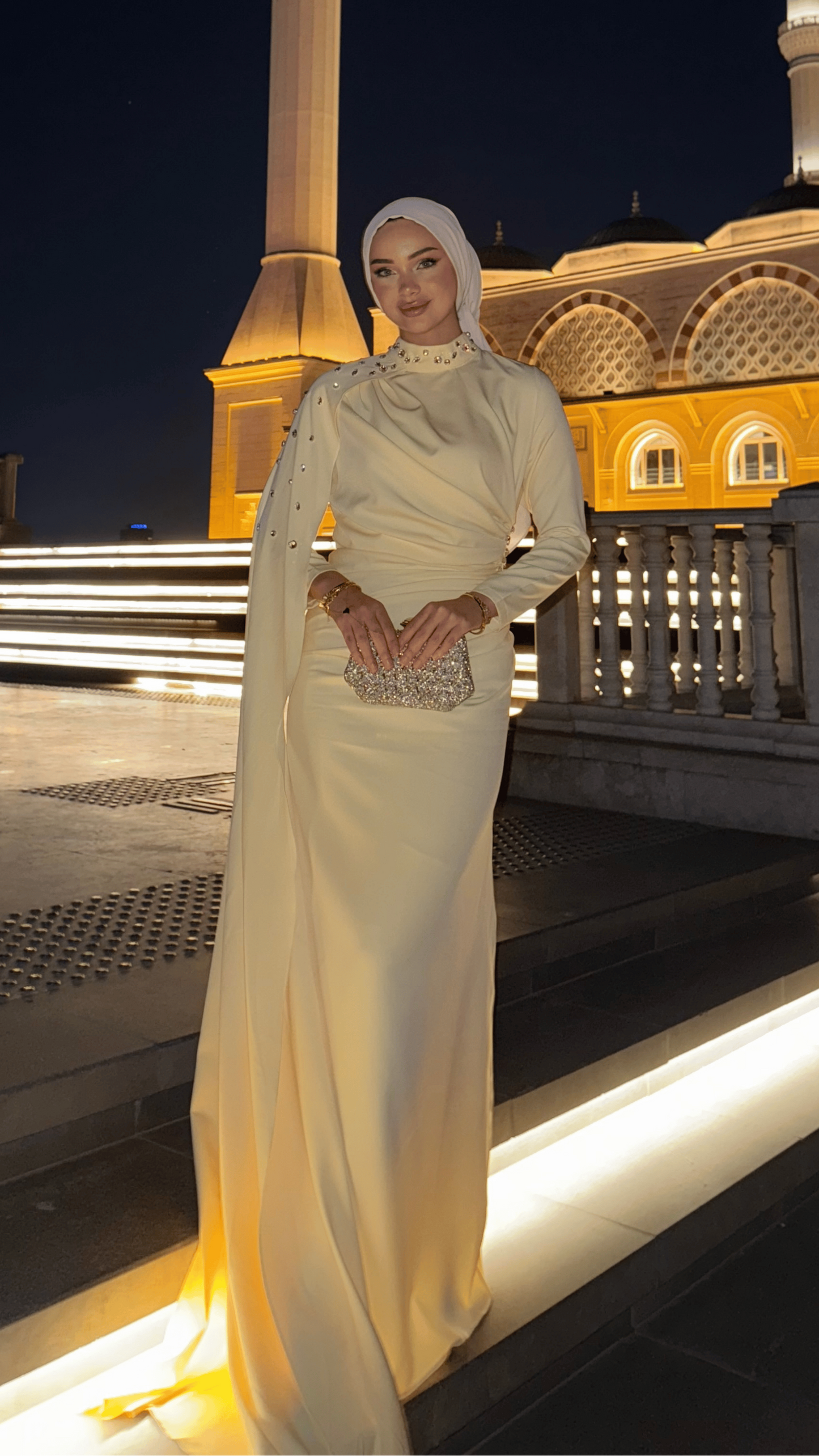 Serena Taşlı Abiye Sarı