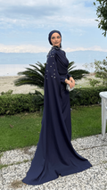 Serena Taşlı Abiye Lacivert