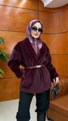 Foks Kumaş Kaban Bordo