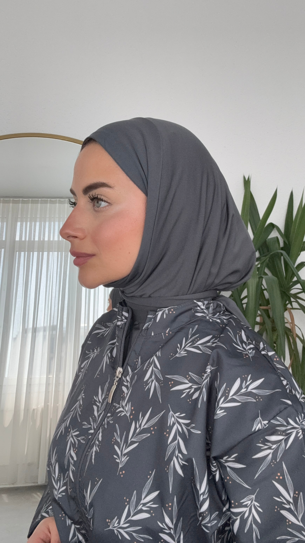 Tam Kapalı Tesettür Yüzücü Bone Antrasit
