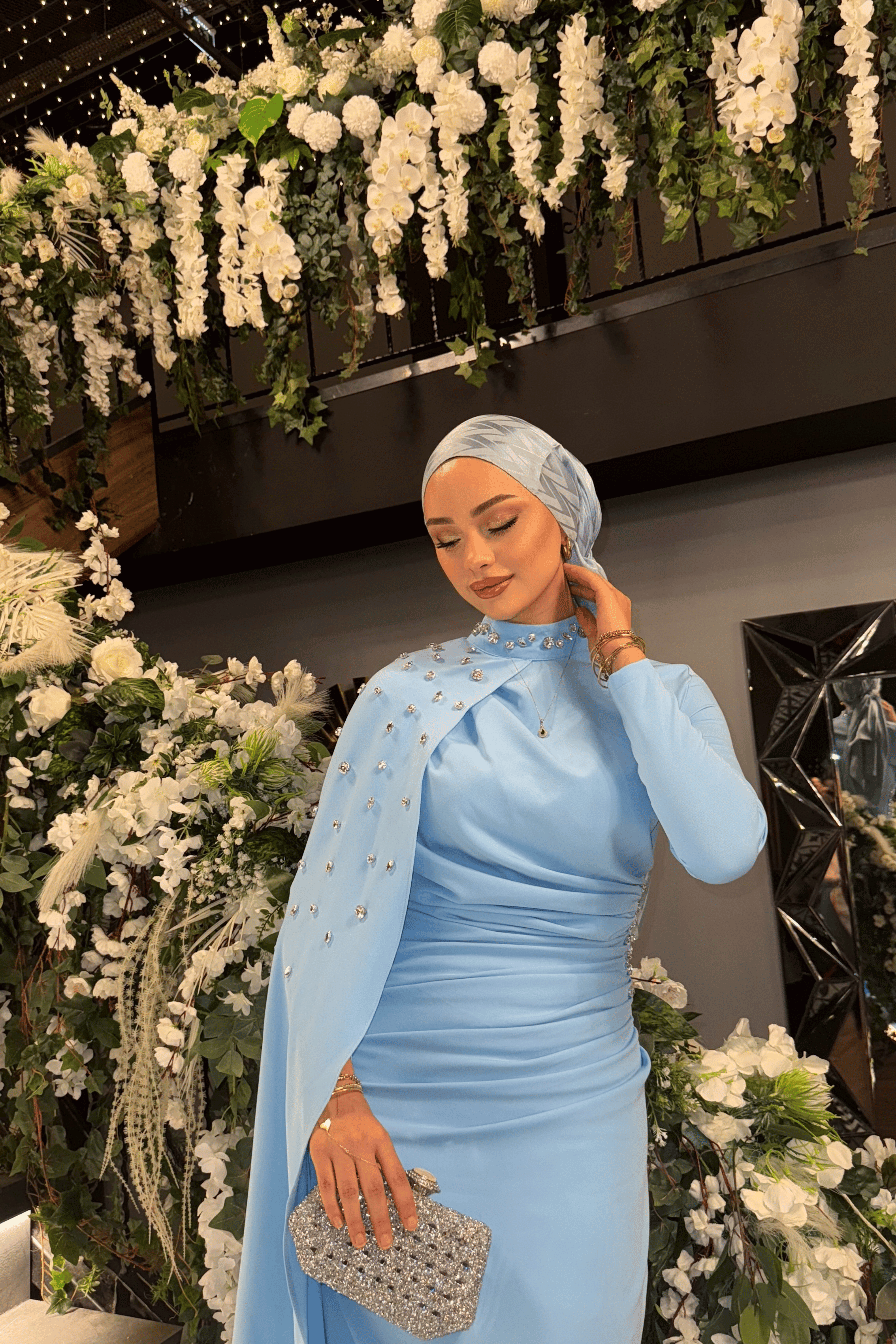 Serena Taşlı Abiye Bebe Mavisi