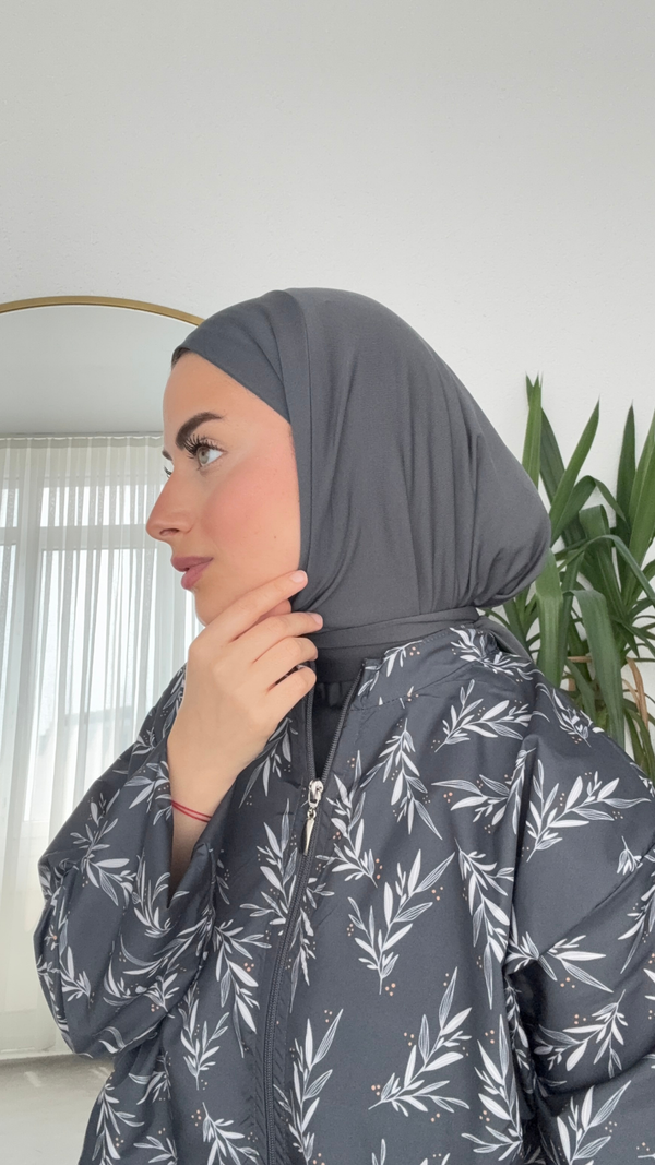 Tam Kapalı Tesettür Yüzücü Bone Antrasit