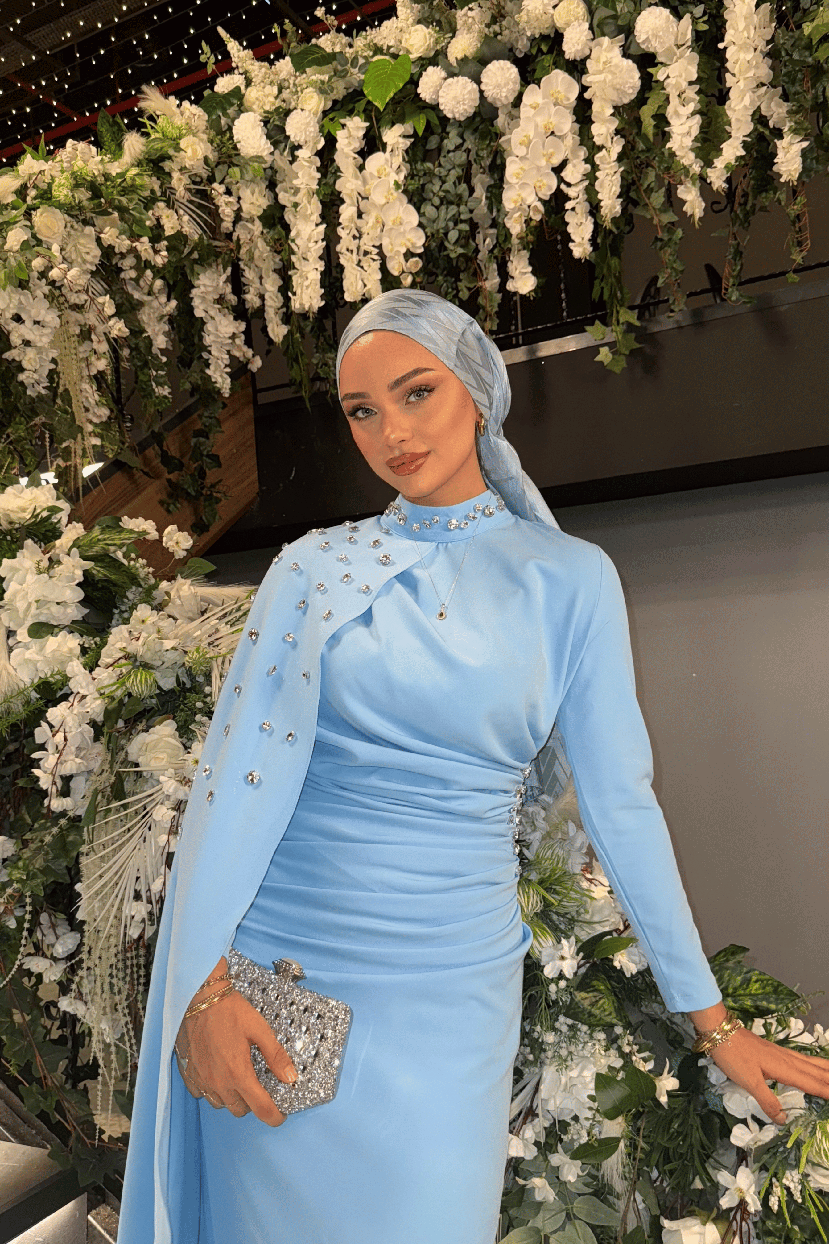 Serena Taşlı Abiye Bebe Mavisi