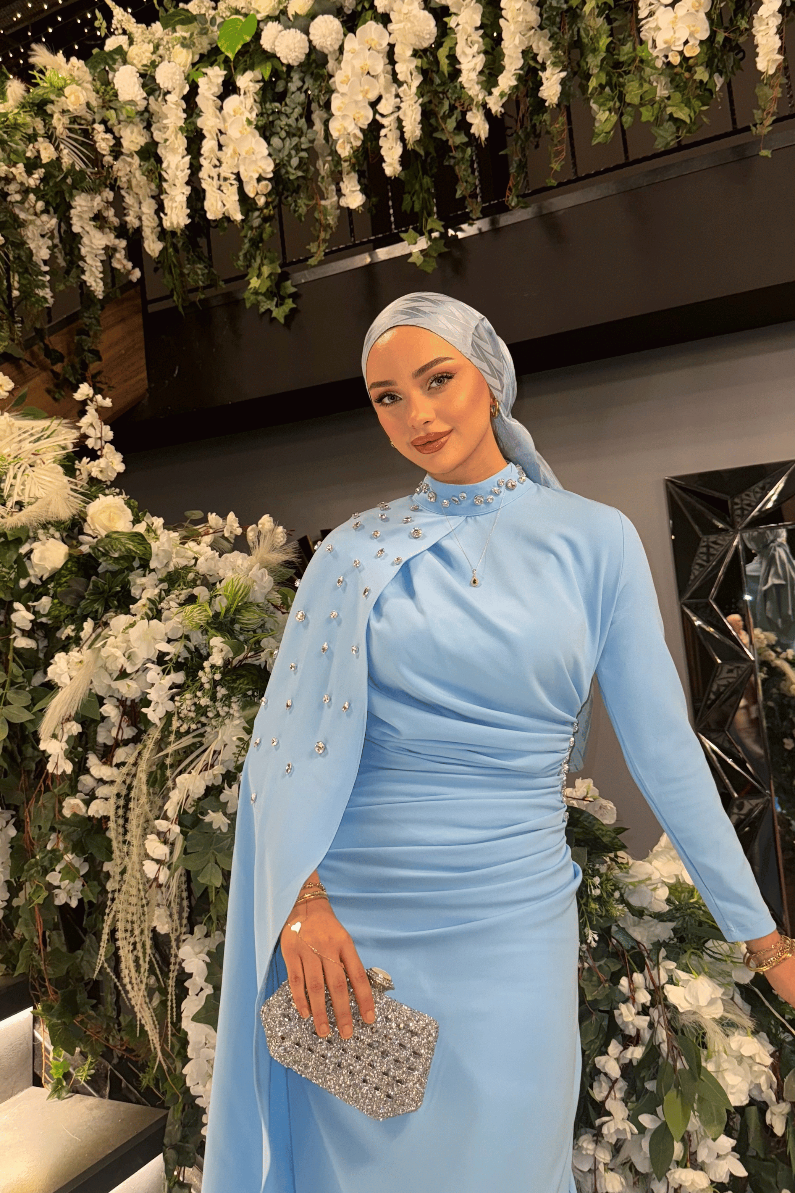 Serena Taşlı Abiye Bebe Mavisi