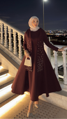 Elsa Taşlı Abiye Bordo