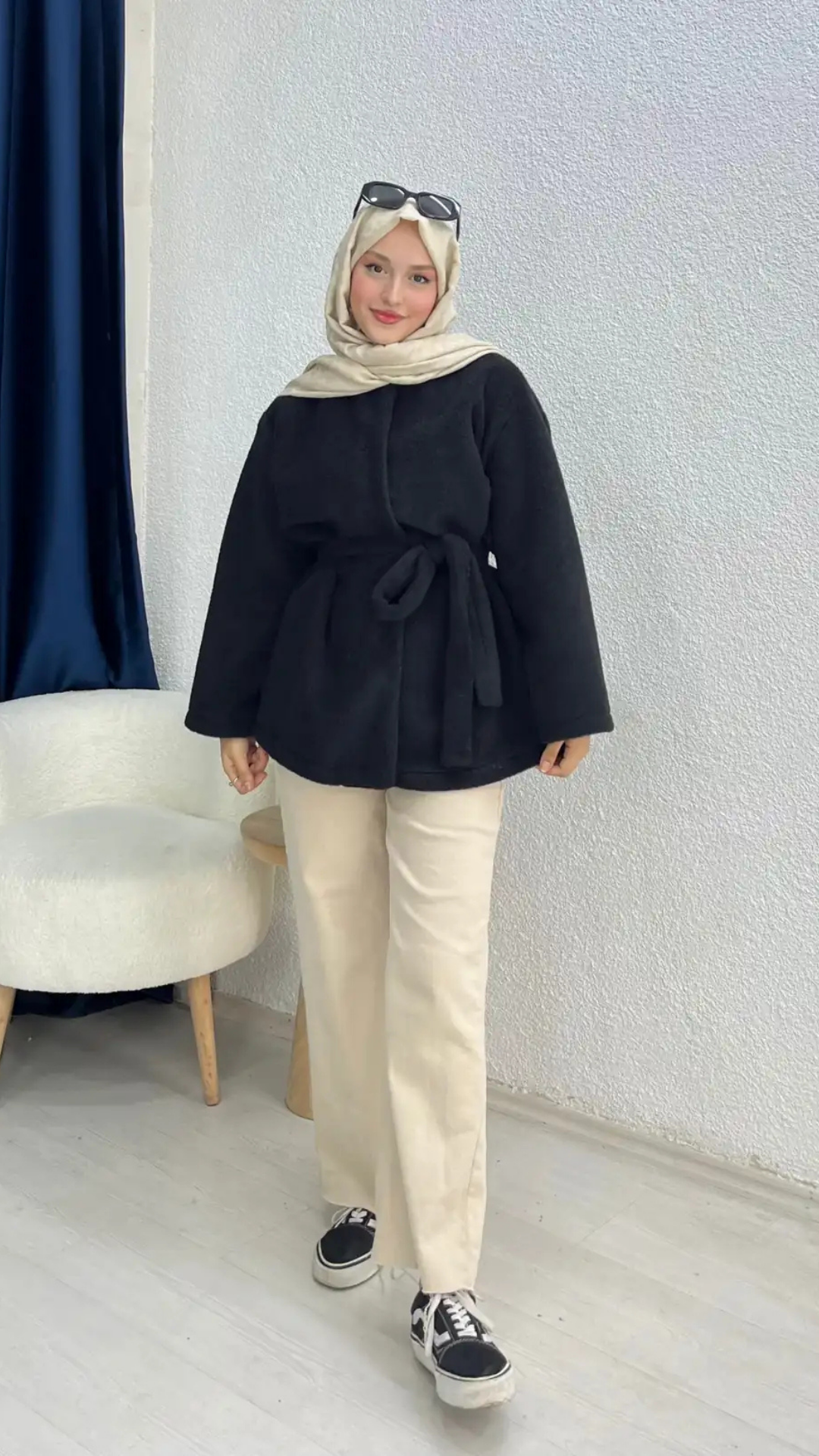 Peluş Ceket Siyah