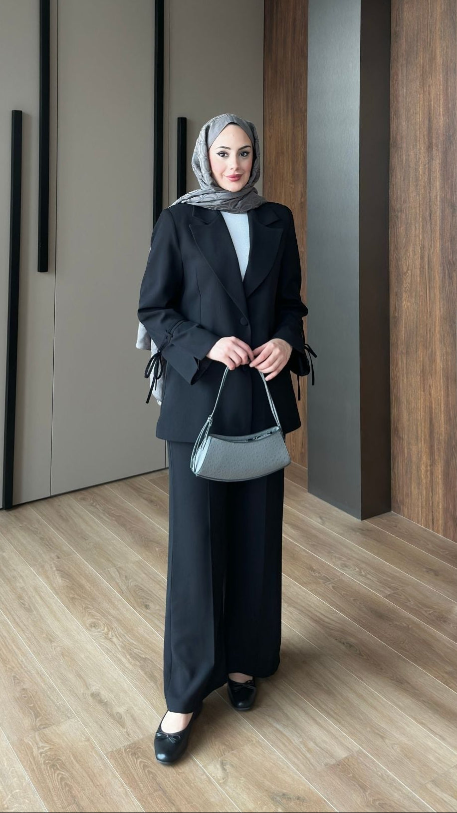 Hira Blazer Takım Siyah