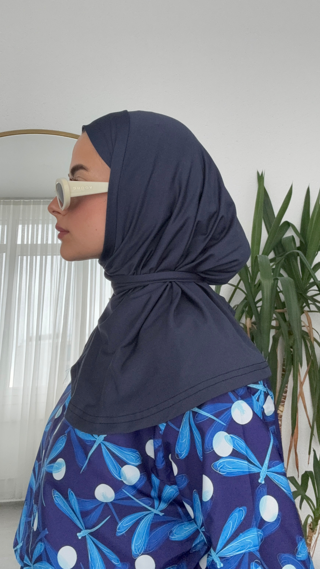 Tam Kapalı Tesettür Yüzücü Bone Lacivert