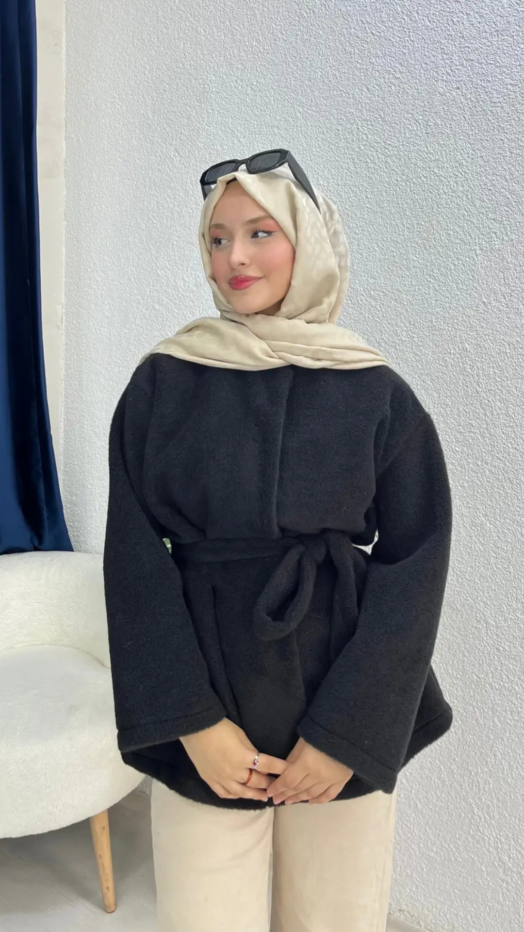 Peluş Ceket Siyah