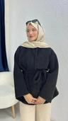 Peluş Ceket Siyah