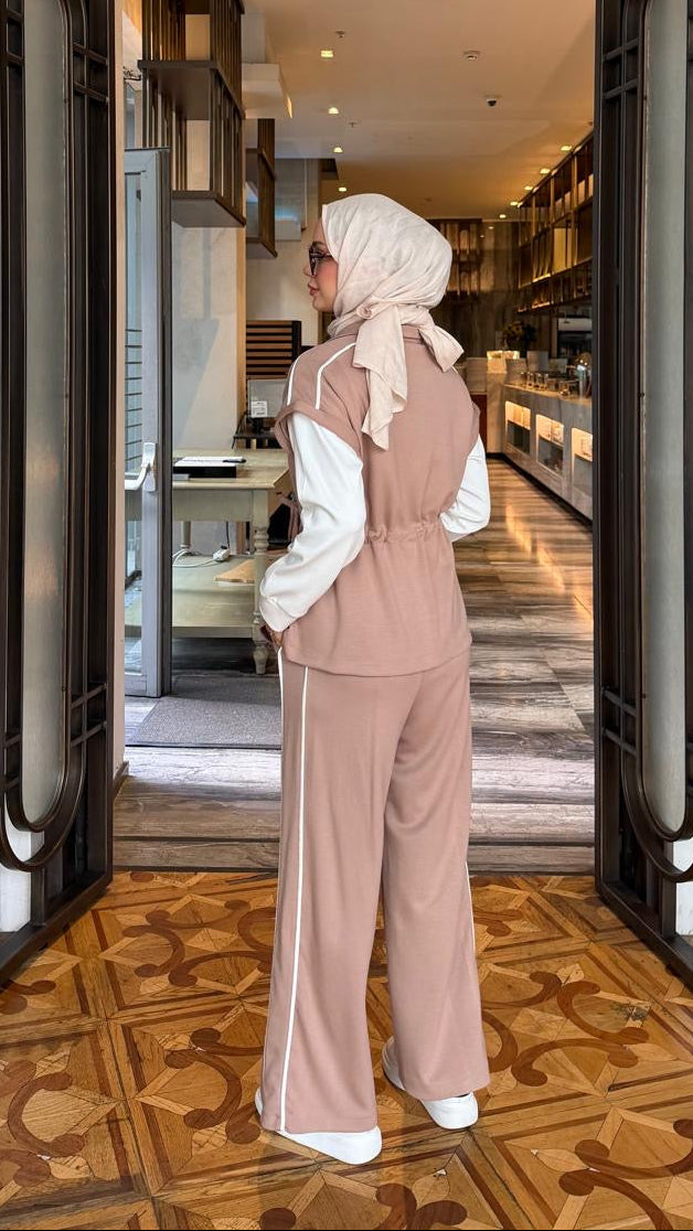Kısa Kollu İkili Oysho Takım Bej