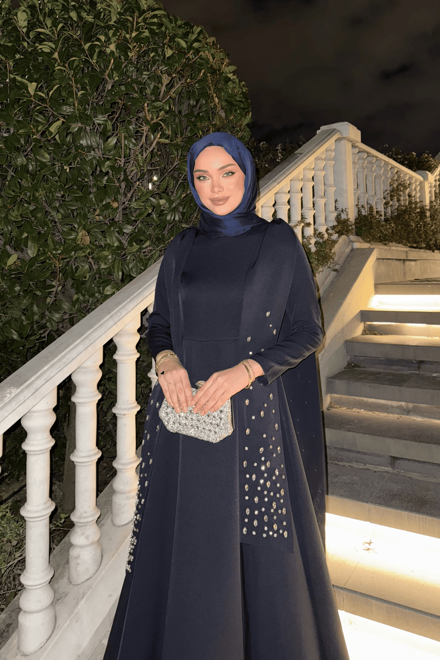 Elsa Taşlı Abiye Lacivert