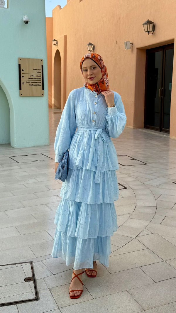 Molly Dantelli Elbise Mavi