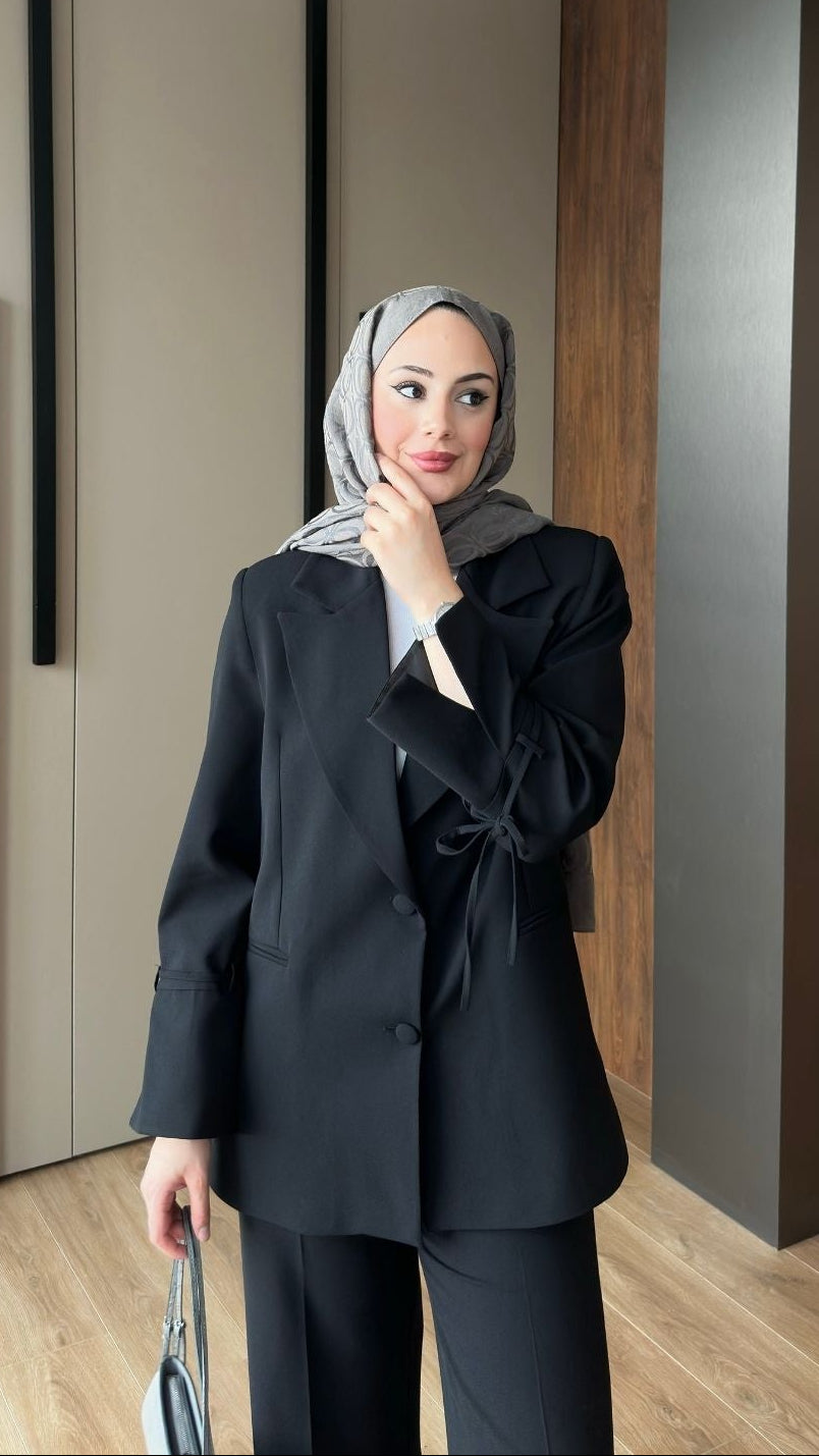 Hira Blazer Takım Siyah