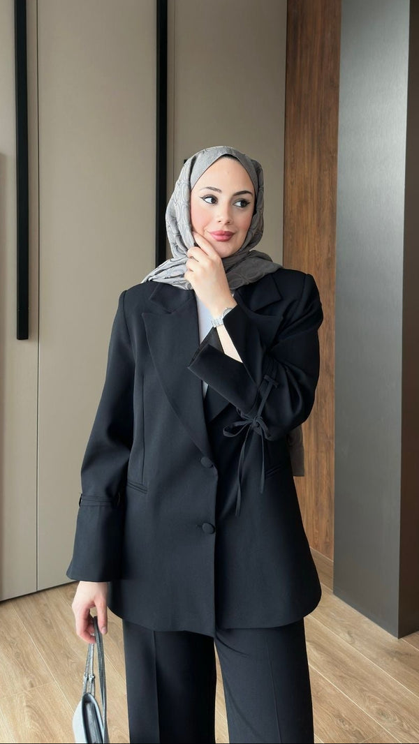 Hira Blazer Takım Siyah