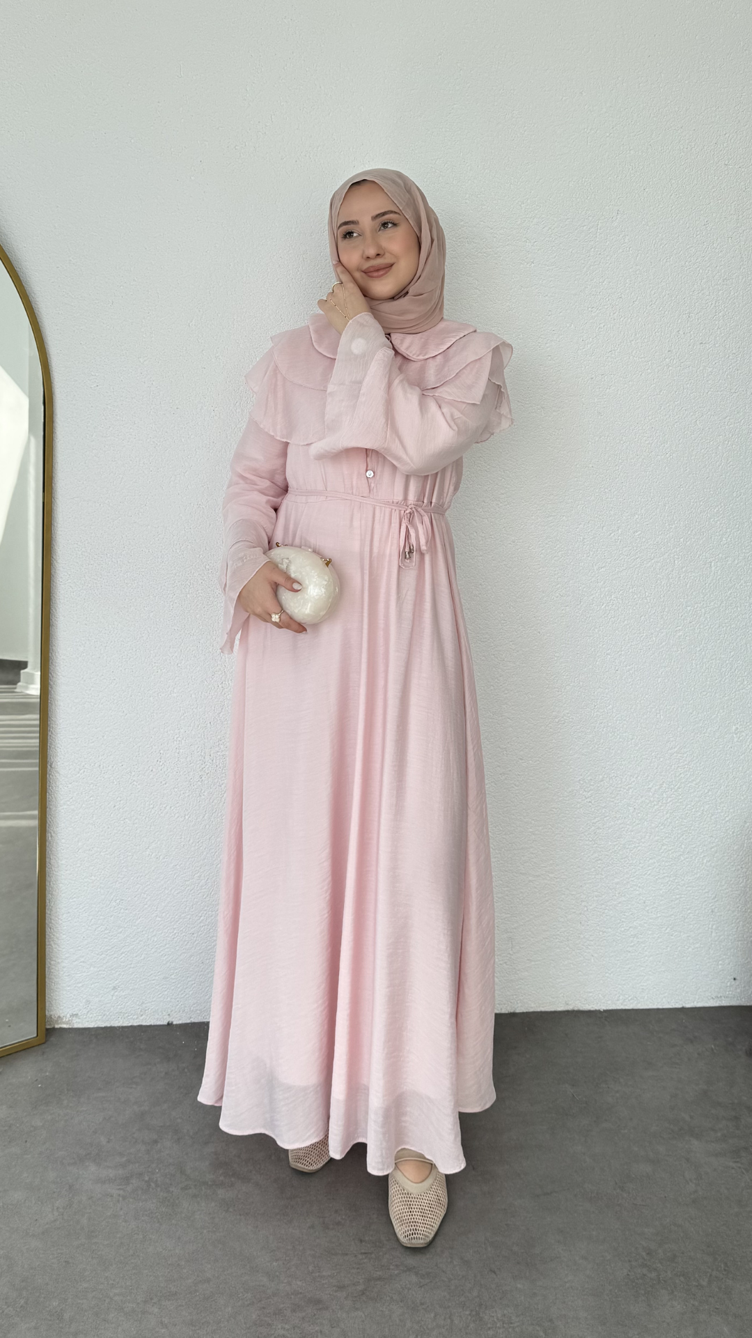 Kat Kat Bebe Yaka Elbise Pembe