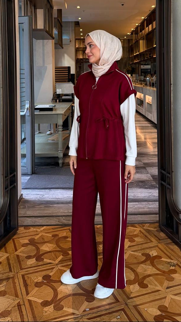 Kısa Kollu İkili Oysho Takım Bordo