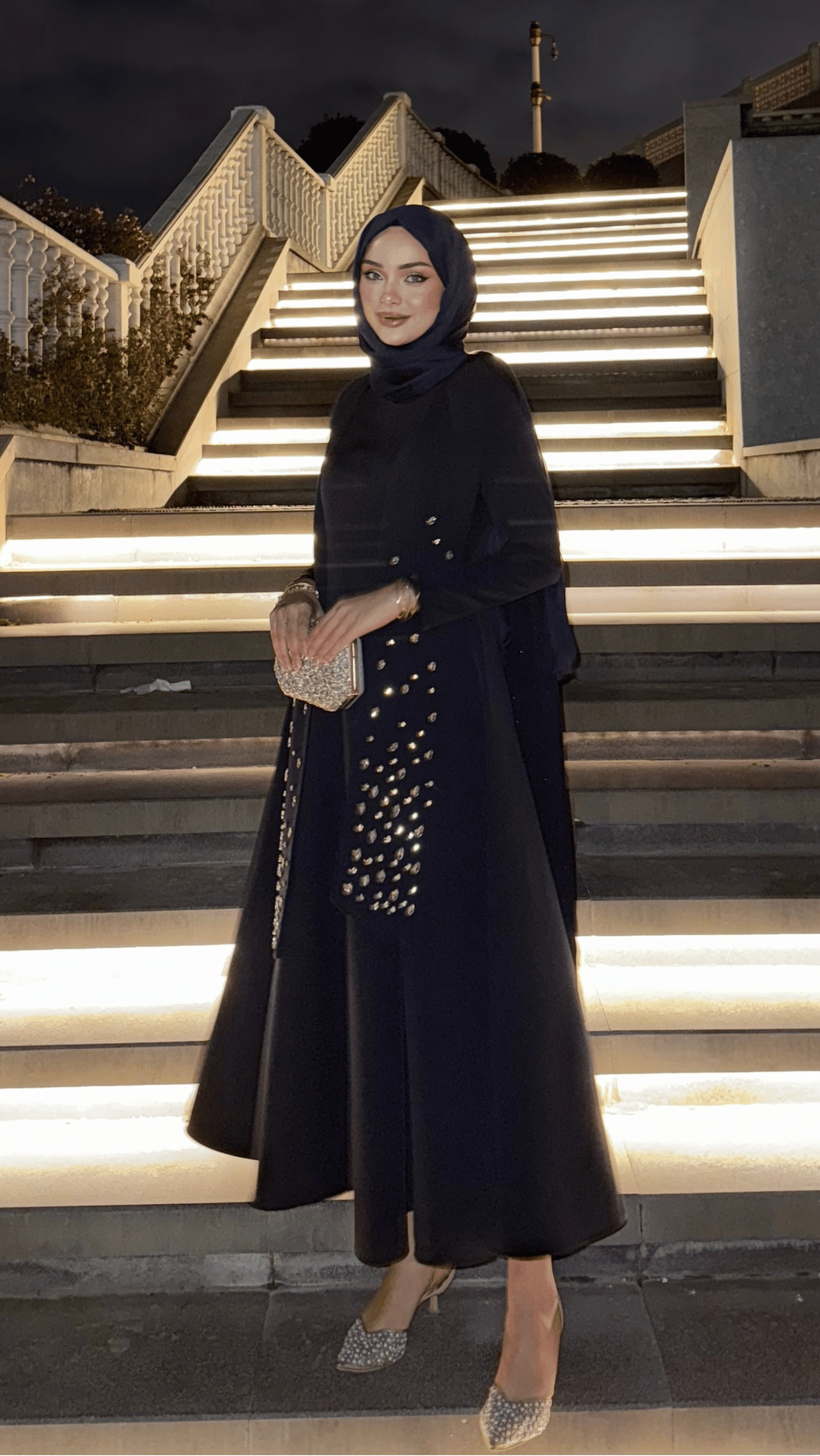 Elsa Taşlı Abiye Lacivert