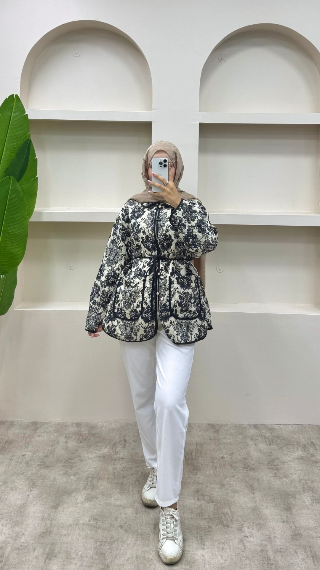 Biye Detaylı Etnik Desen Ceket Siyah