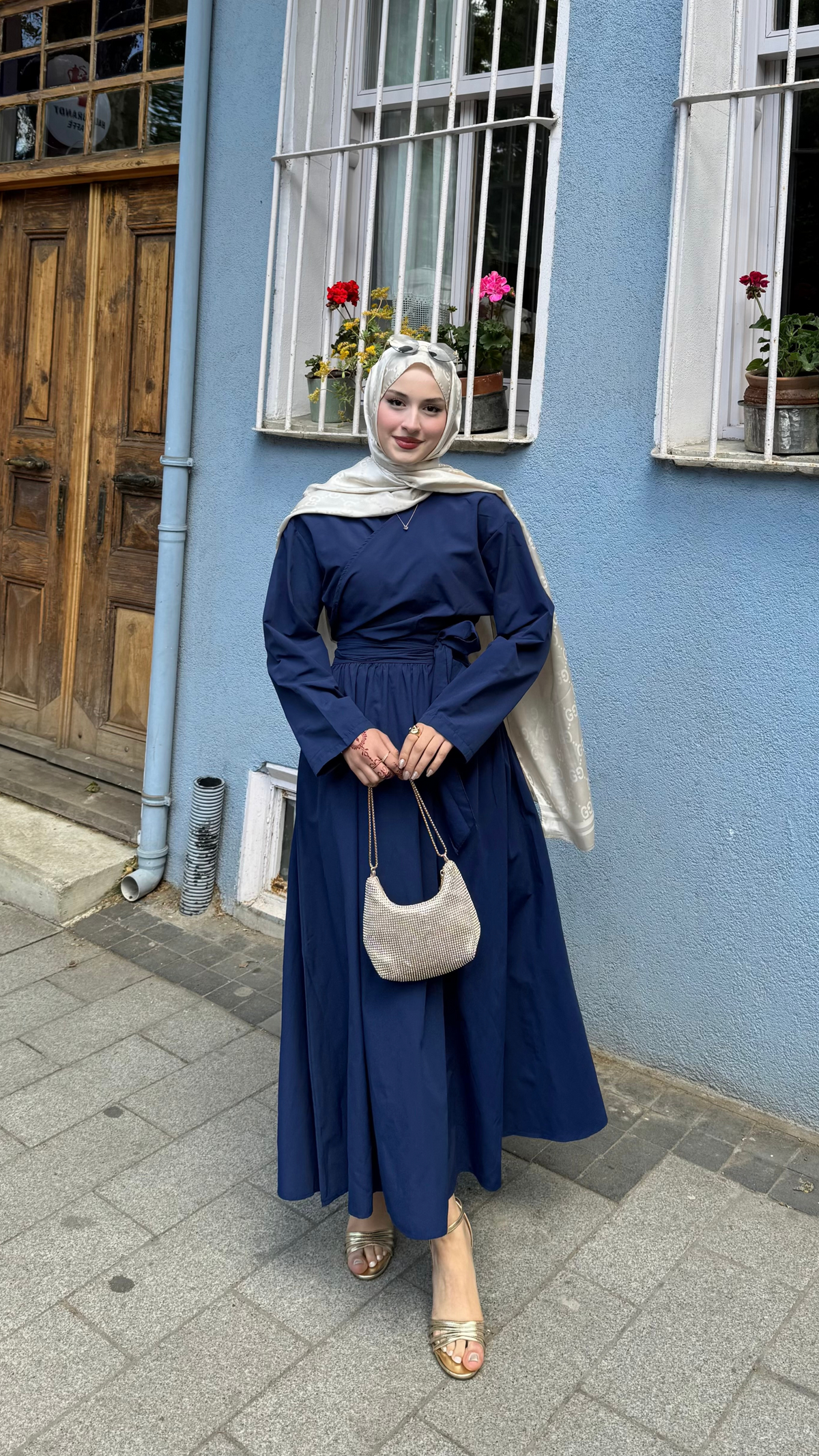 Bağlamalı Üst Etek Takım Lacivert