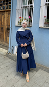 Bağlamalı Üst Etek Takım Lacivert