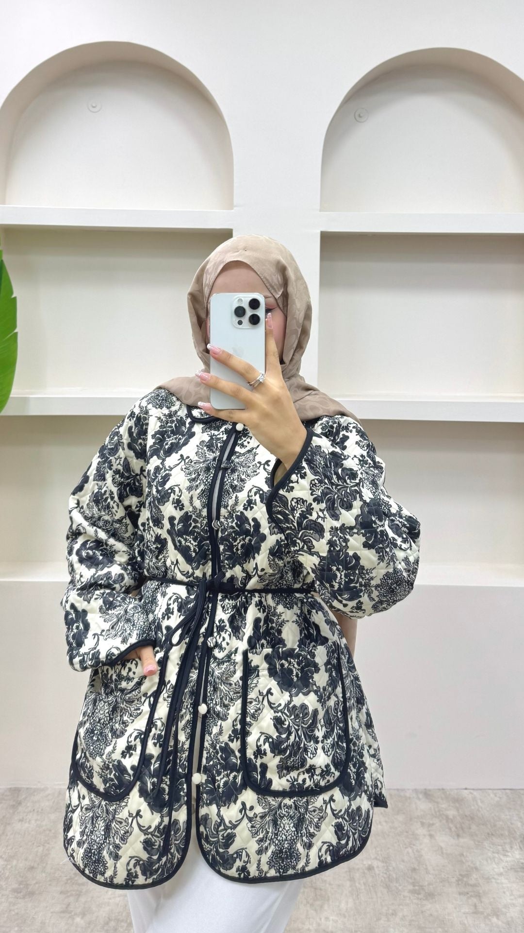 Biye Detaylı Etnik Desen Ceket Siyah