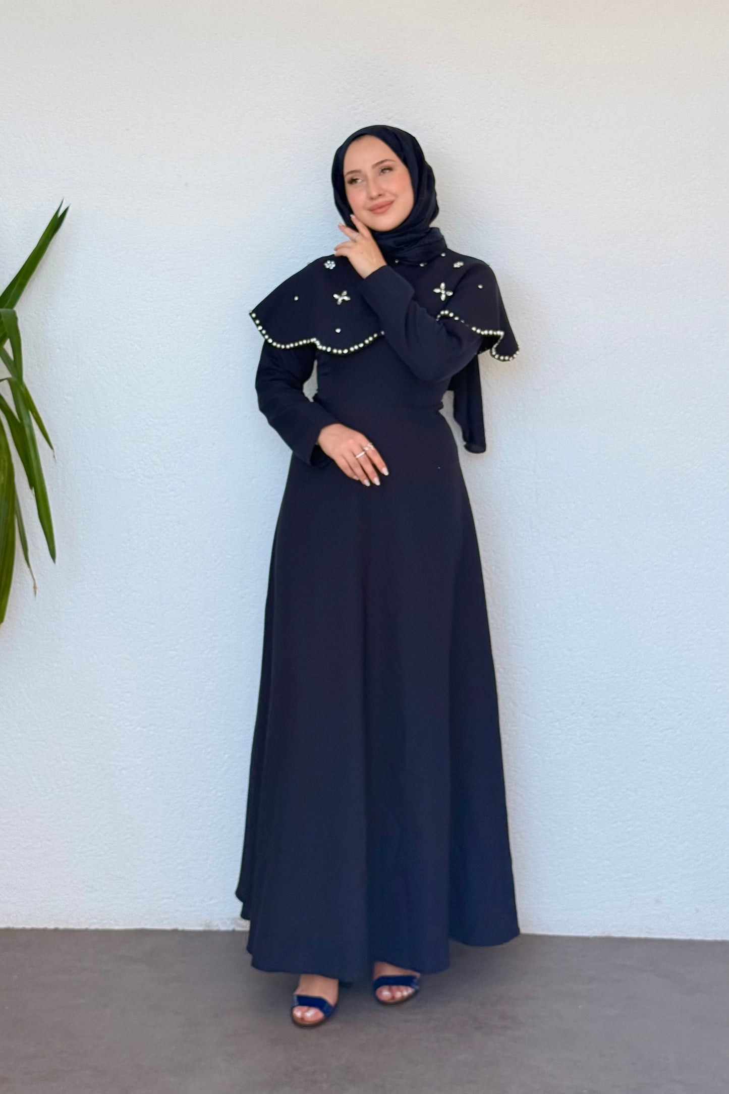 Vera Taşlı Abiye Lacivert