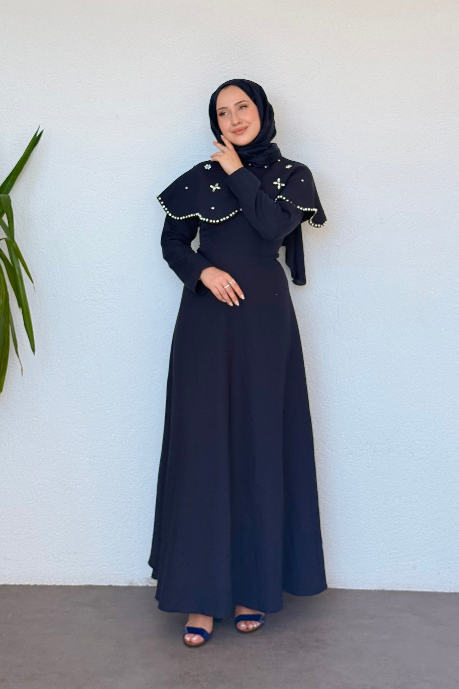 Vera Taşlı Abiye Lacivert