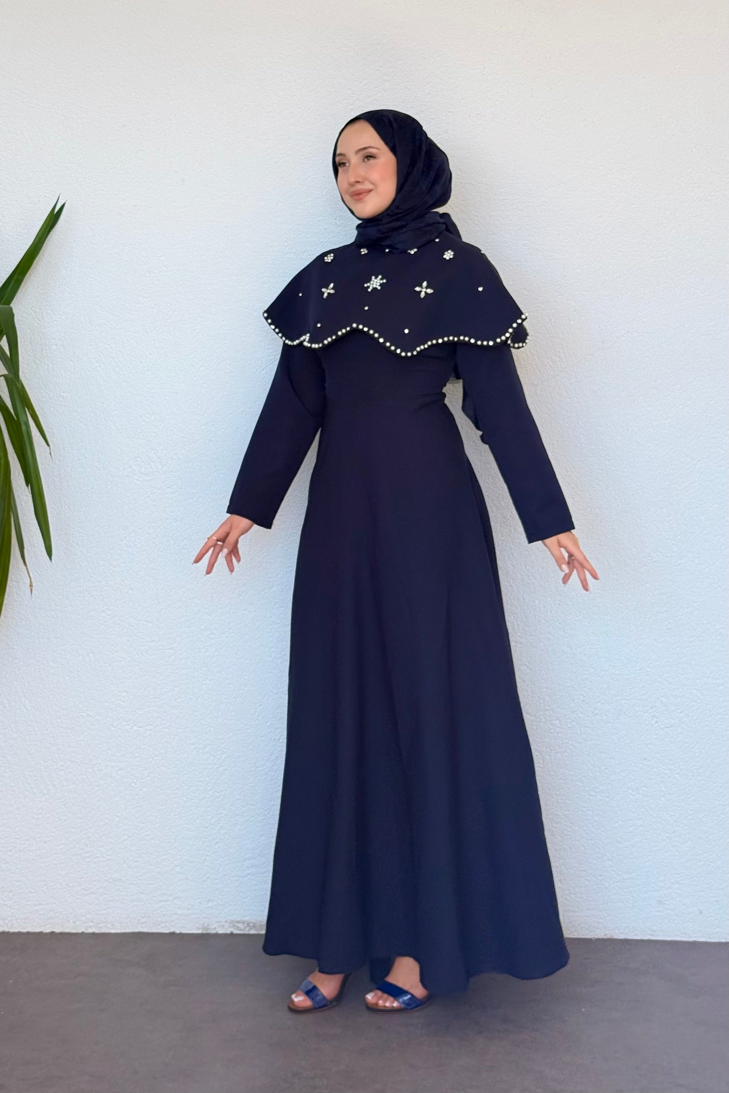 Vera Taşlı Abiye Lacivert