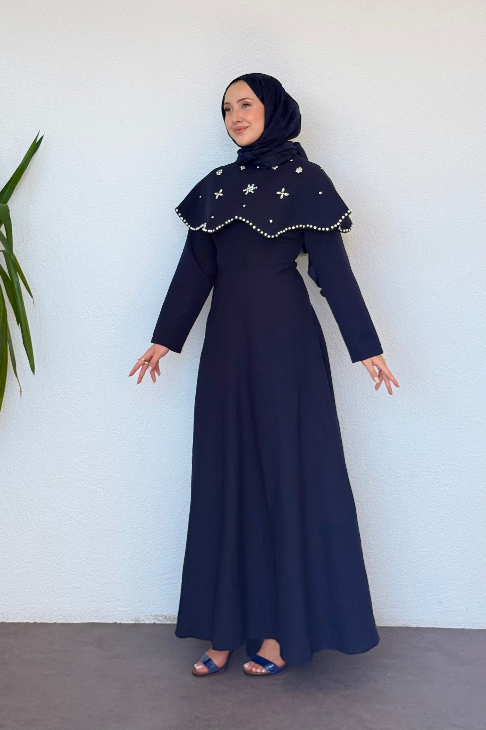 Vera Taşlı Abiye Lacivert