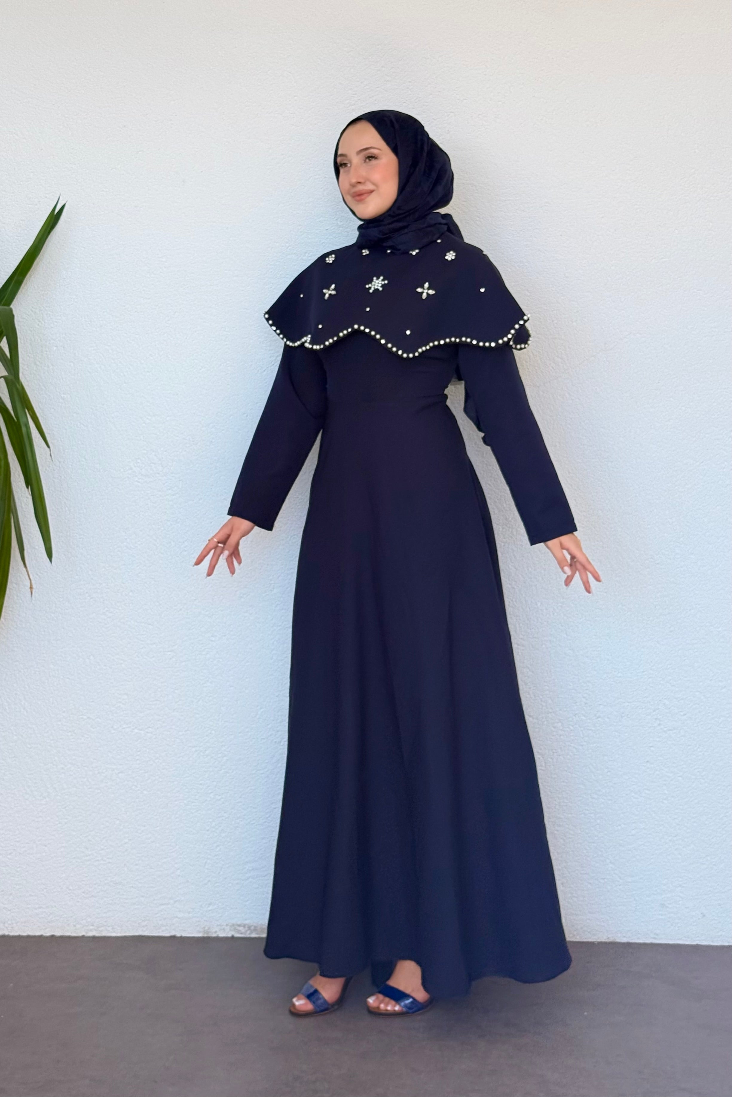 Vera Taşlı Abiye Lacivert